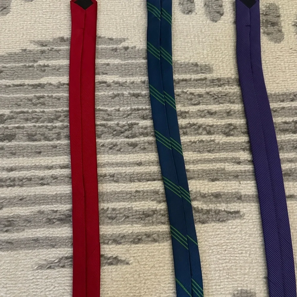 Classic Red, Green/blue, and Purple Crewcuts Tie Set